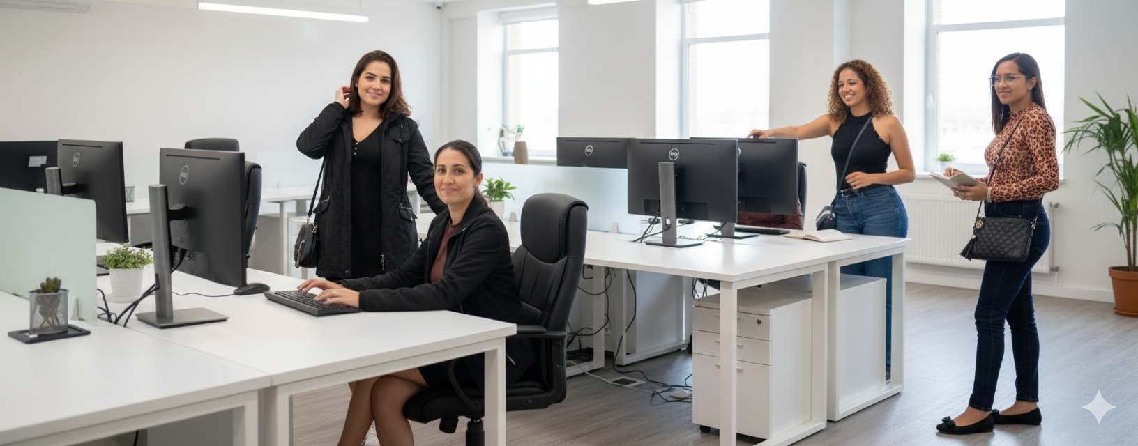 Equipo de trabajo en pleno desarrollo de sistemas